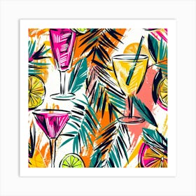 Seamless Tropical Pattern Art Print