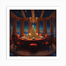 Christmas Dining Room 7 Art Print