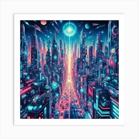 Futuristic City 2 Art Print