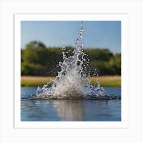 Splashing Water 2 Art Print