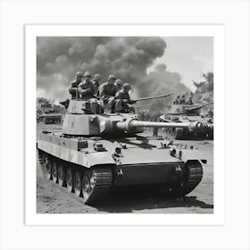 Tiger Tanks In Action 1 Art Print