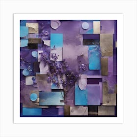 Abstract Painting, Made With Various Items, In The Style Of Collaged, Constructions, Color Splash, M (7) Art Print