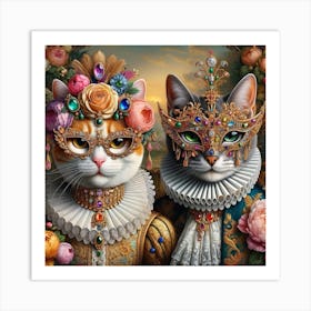 A feast for the senses - Cats 3 Art Print