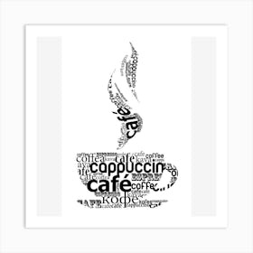 Cappuccino Cafe Art Print
