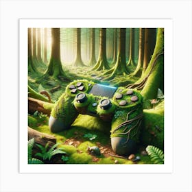 Ps4 Controller In The Forest 1 Art Print