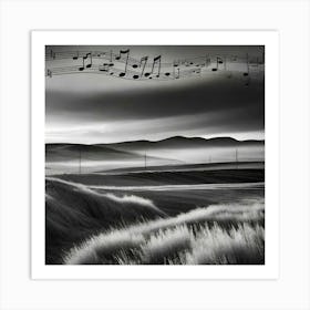 Music Notes In The Sky 2 Art Print