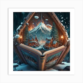 Magical Cities Seen Through Intricate Book Nook 12 Art Print