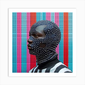 Young Man Wearing A Mask Art Print