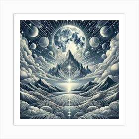 Moon In The Sky Art Print