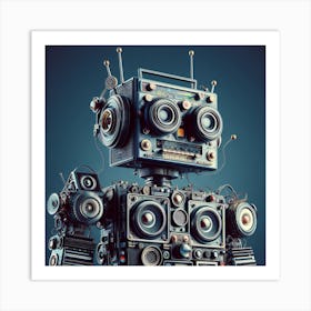 Robot made of Analog Stereo Equipment 3 Art Print