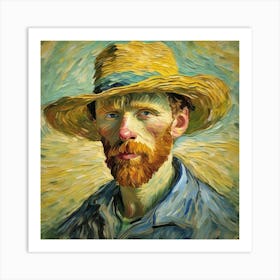 Van Gogh straw hat inspiration Art Print