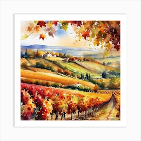 Autumn Vineyards 4 Art Print