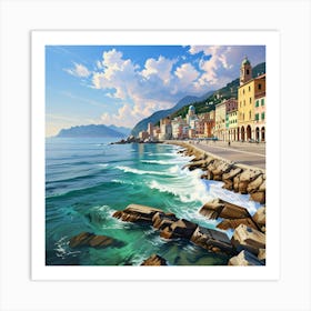 Camogie Italy Coast Art Print 3 Art Print