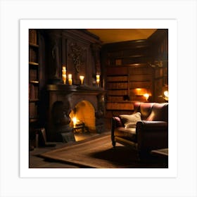 Library Stock Videos & Royalty-Free Footage Art Print