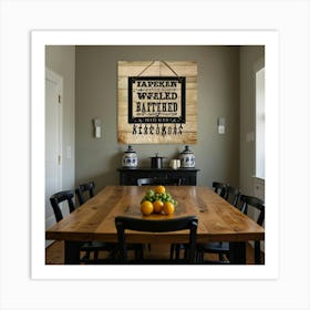 Farmhouse Dining Room Art Print