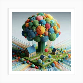 Yarn Tree Of Life Art Print