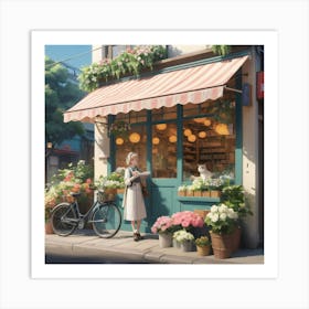 Flower Shop Wall Decoration Art Print