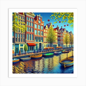 Amsterdam Canals Art Print