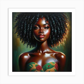 Afro Girl Art Print