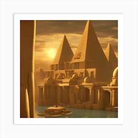 Egyptian City 2 Art Print