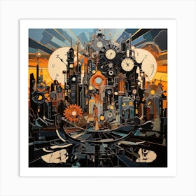 Clockwork City 3 Art Print