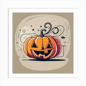 Halloween Pumpkin Art Print