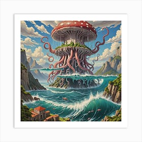 Octopus Island Art Print