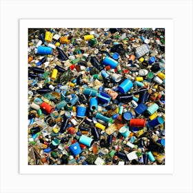 Plastic Waste In The Ocean 1 Art Print