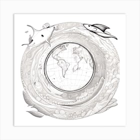 World In A Circle 1 Art Print