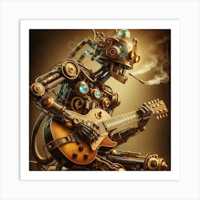 Steampunk Robot Art Print