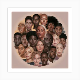 Various Shades Of Skin Art Print