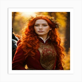 Red Haired Woman Art Print