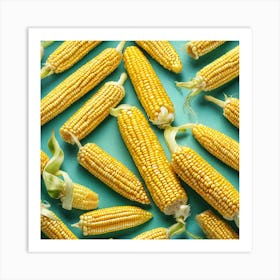 Sweetcorn As A Logo Miki Asai Macro Photography Close Up Hyper Detailed Trending On Artstation (7) Art Print