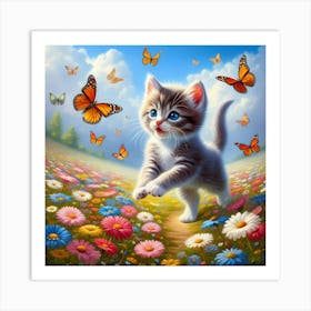 Creative Feline Cat Artwork 98 Art Print