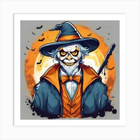 Halloween Skeleton Art Print