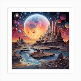 'Shining Moon' Art Print