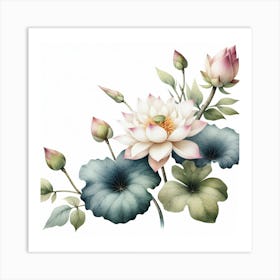 Lotuses 7 Art Print