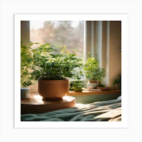 Bedroom With Plants 2 Art Print