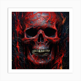 Bloody Skull 2 Art Print