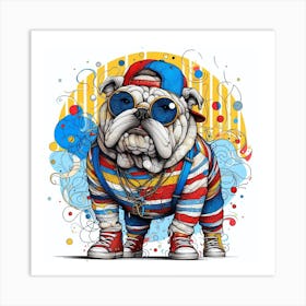 Bulldog Urban Art Print
