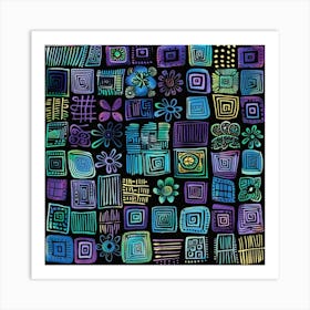 Winter Abstract - Cubism Art Print