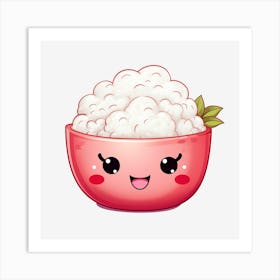 Kawaii Rice Bowl 1 Art Print