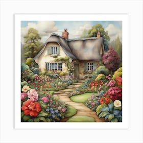 Cottage Garden art Art Print