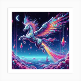Unicorn In Space 2 Art Print