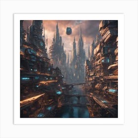 Futuristic City Art Print