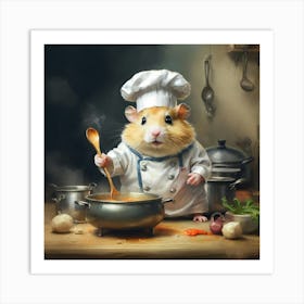 Chef Hamster 4 Art Print