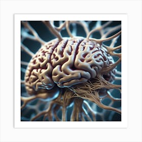 Brain - 3d Illustration 5 Art Print