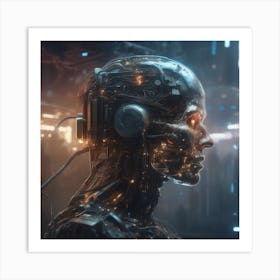 Cybernetic Portrait Art Print