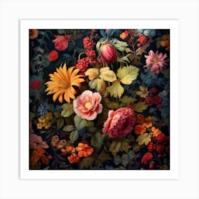 Fa Vintage Floral 59 Art Print