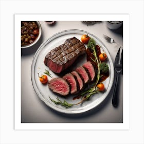 Steak On A Plate 11 Art Print